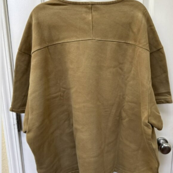 Balenciaga x Yeezy Gap Fleece Yoke Tee Brownstone Size Large Gorpcore Streetwear - Picture 2 of 8